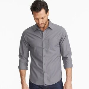 Perry Ellis Gray Button Down